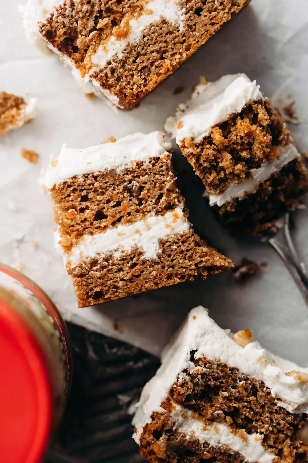 Healthy Vegan Carrot Cake with Coconut Cream Cheese Frosting