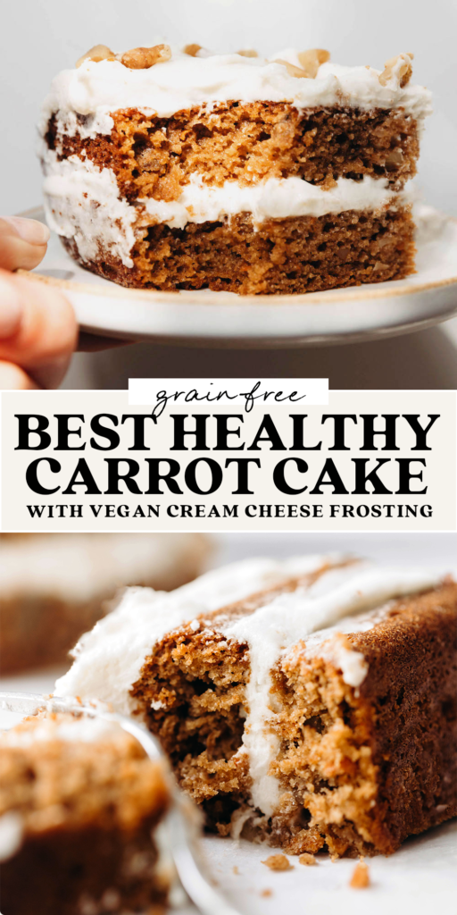 Best Healthy Carrot Cake (vegan + grain-free)