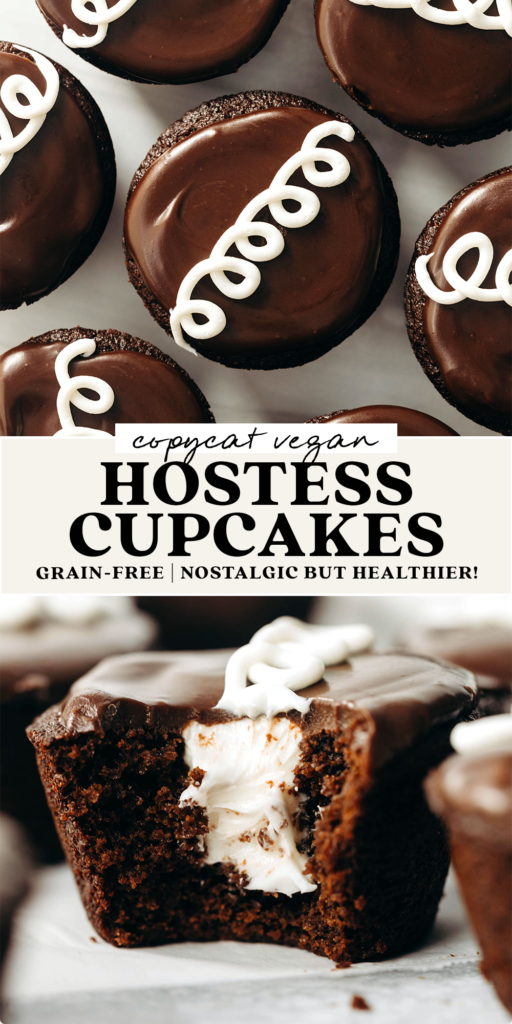 Copycat Vegan Hostess Cupcakes (grain-free)
