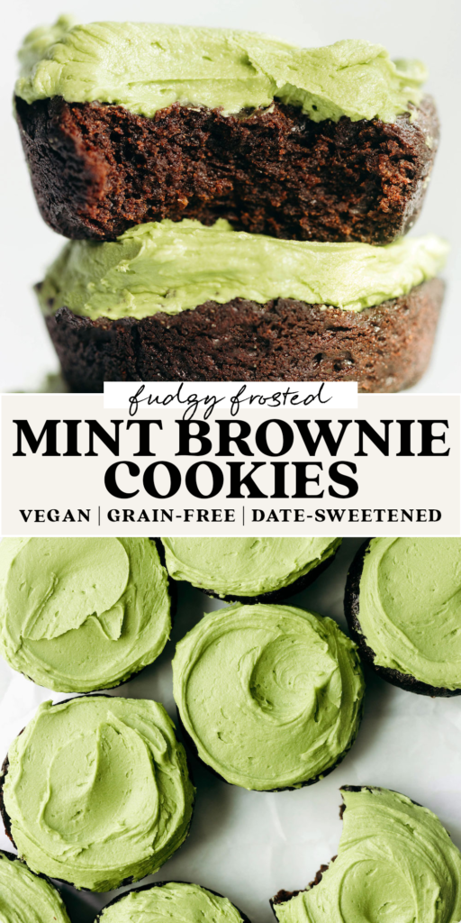 Mint Chocolate Brownie Cookies (vegan/grain-free)