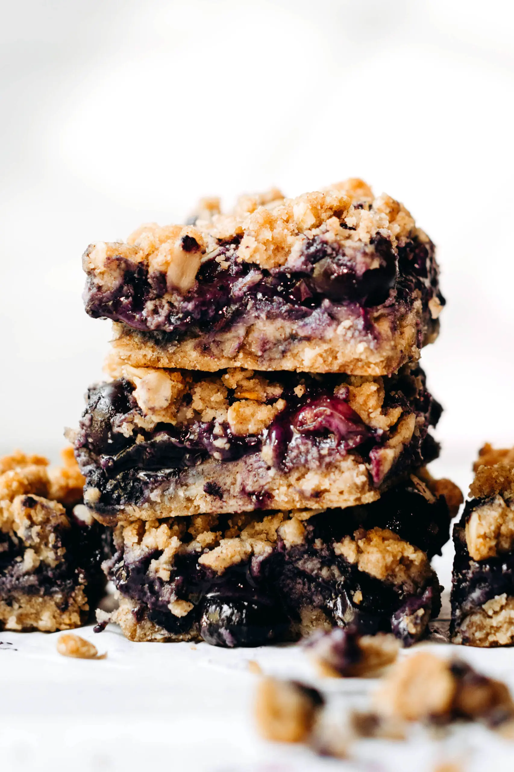 Healthy blueberry crumble bars vegan gluten free feasting on fruit