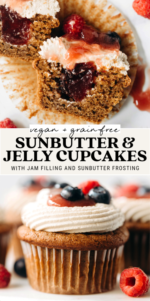 SunButter & Jelly Cupcakes (vegan + grain-free)