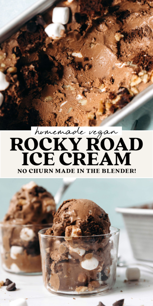 Dairy-Free Rocky Road Ice Cream (no churn)