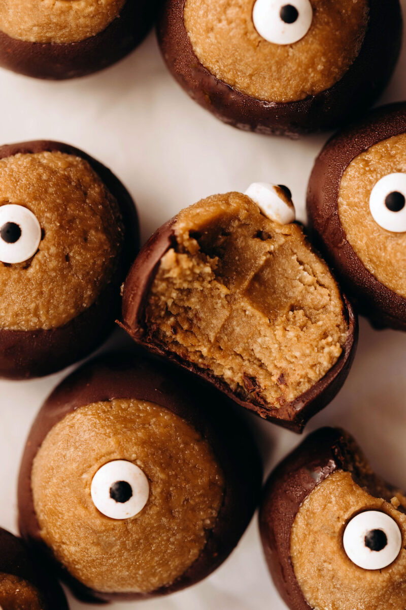 SunButter Buckeye Eyeballs (vegan) Feasting on Fruit