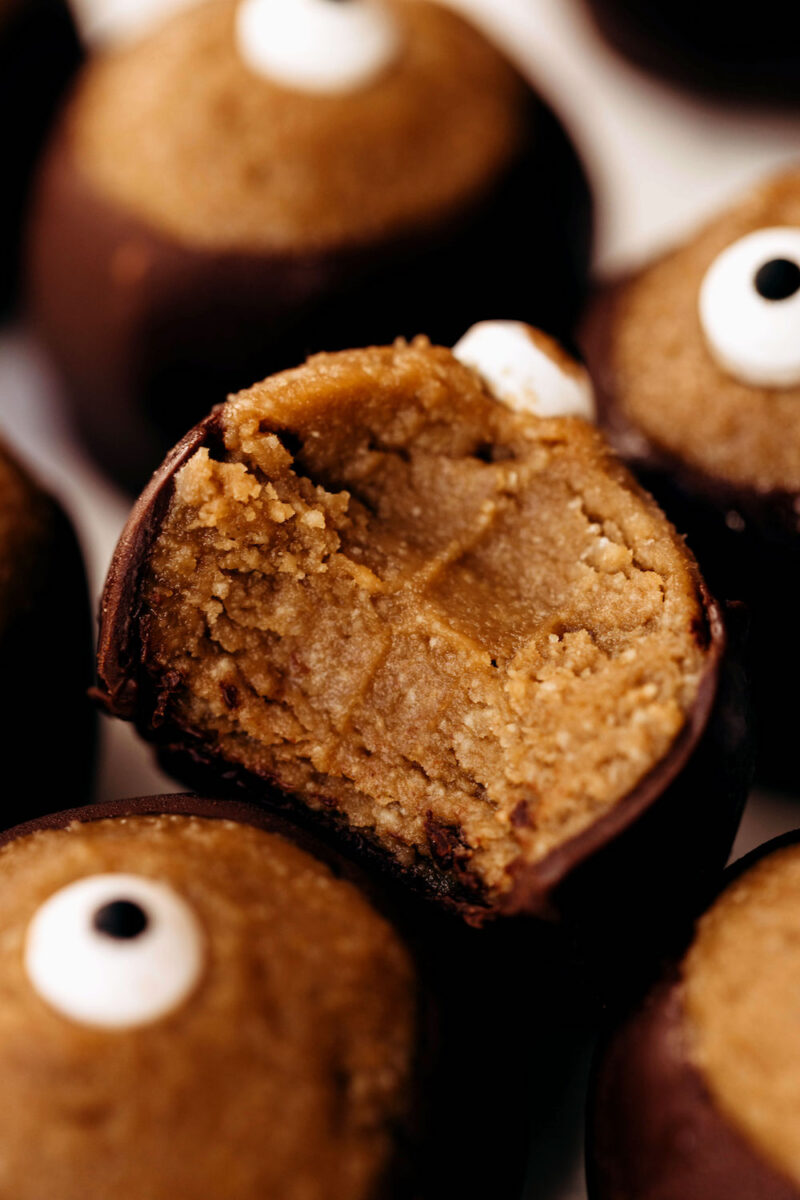 SunButter Buckeye Eyeballs (vegan) Feasting on Fruit