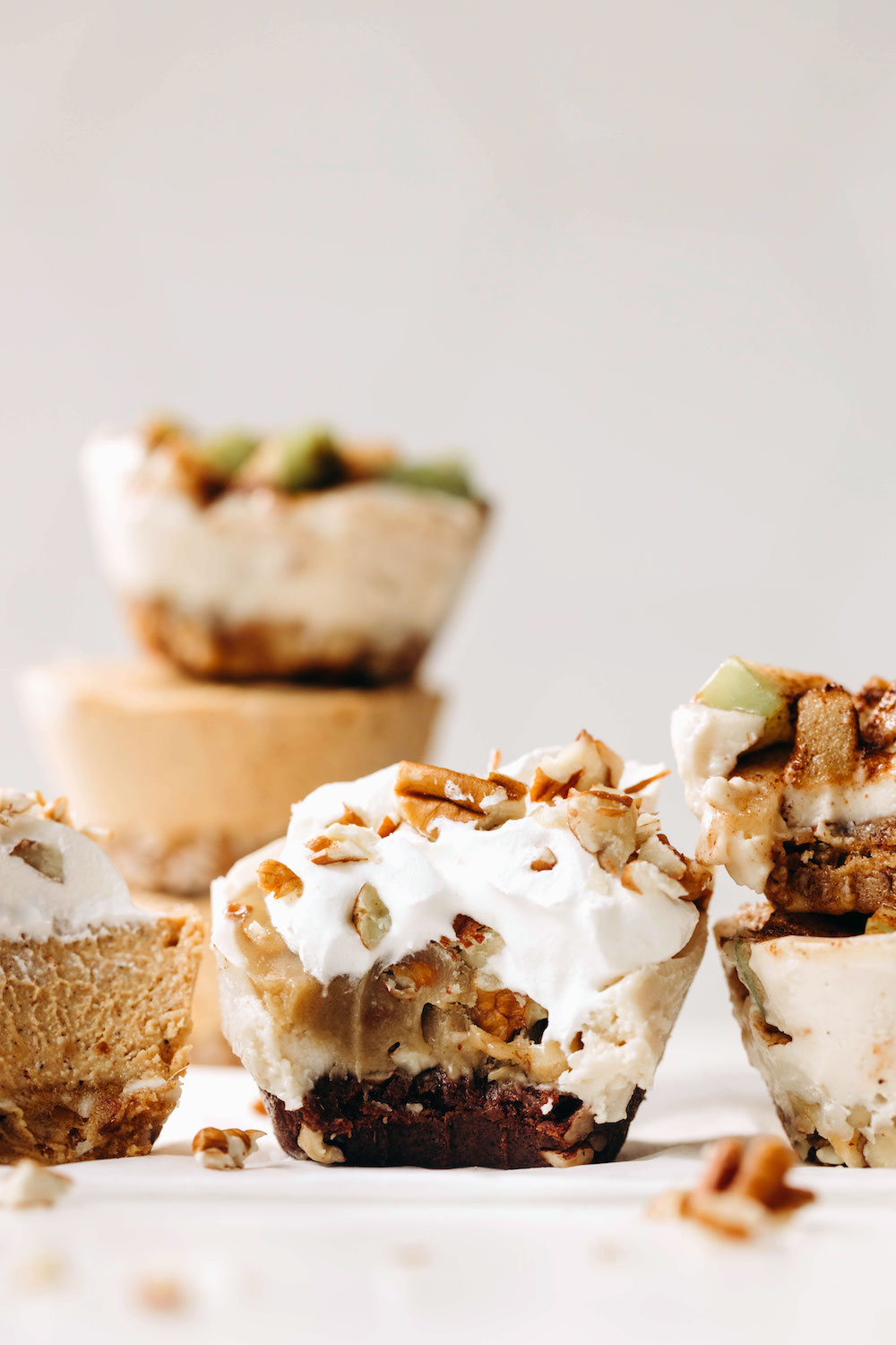 No-Bake Mini Cheesecakes (3 fall flavors!)