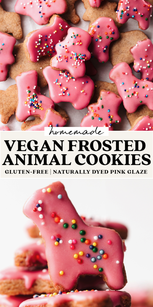 Vegan Frosted Animal Crackers (gluten-free)
