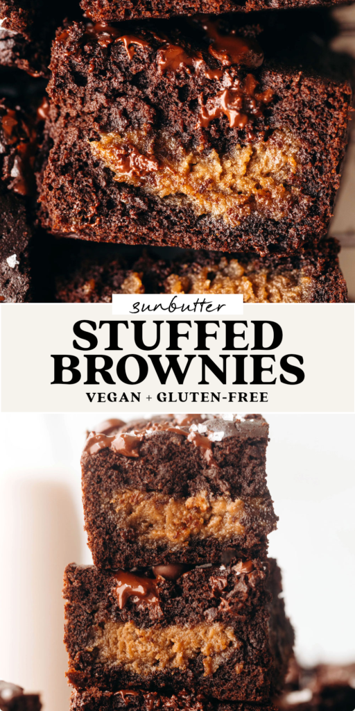 SunButter Stuffed Brownies (vegan)