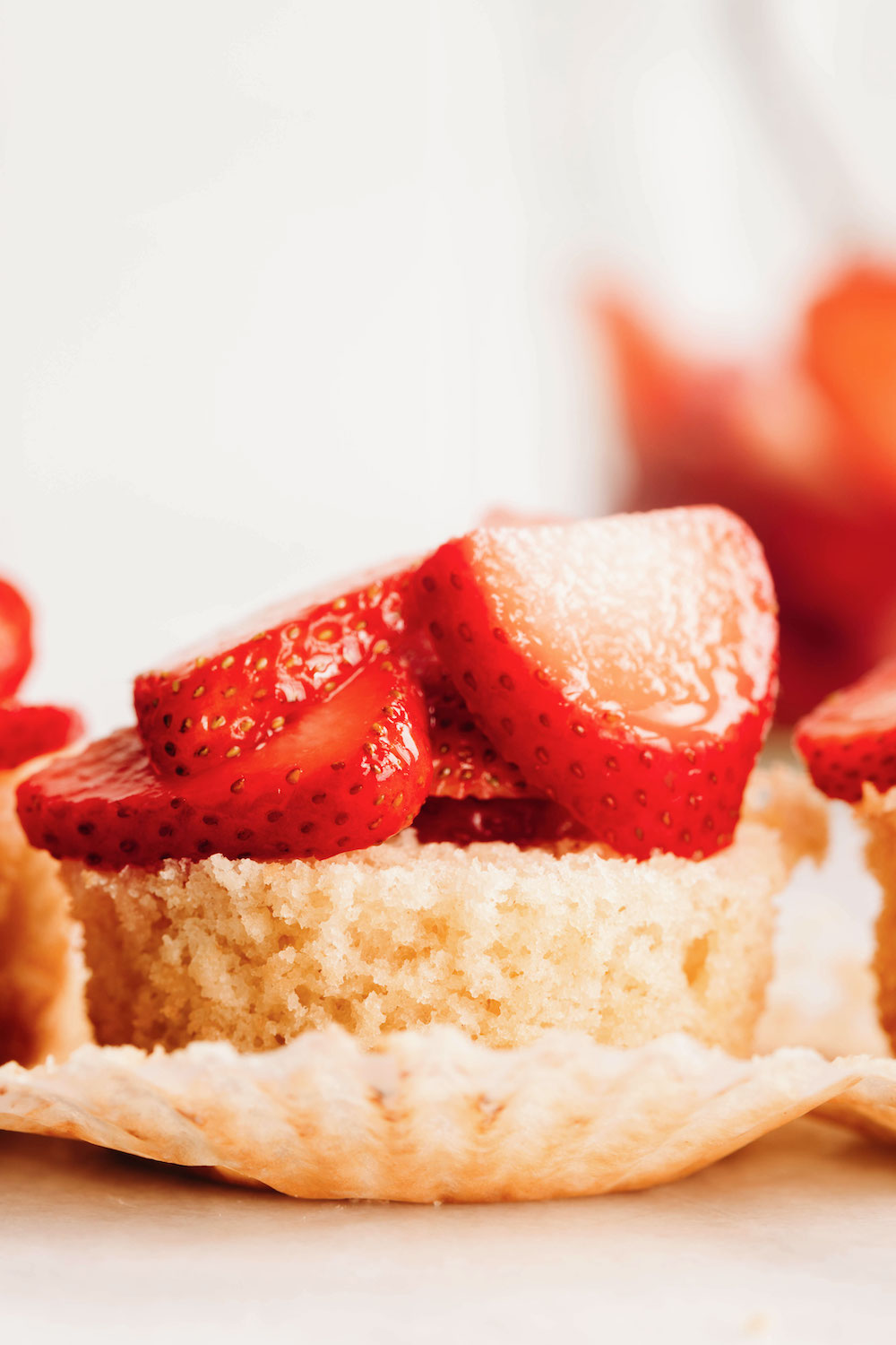 Vegan Strawberry Shortcake Muffins (gluten-free)