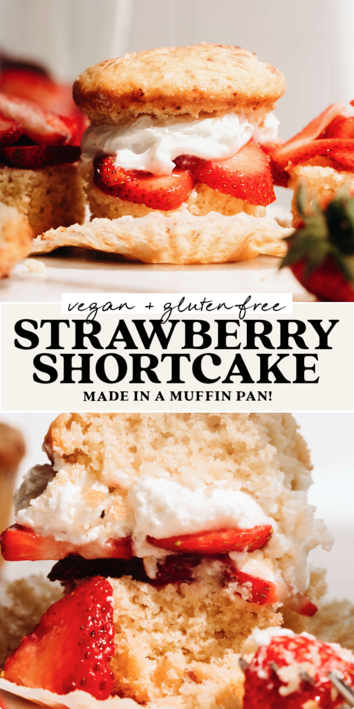 Vegan Strawberry Shortcake Muffins (gluten-free)