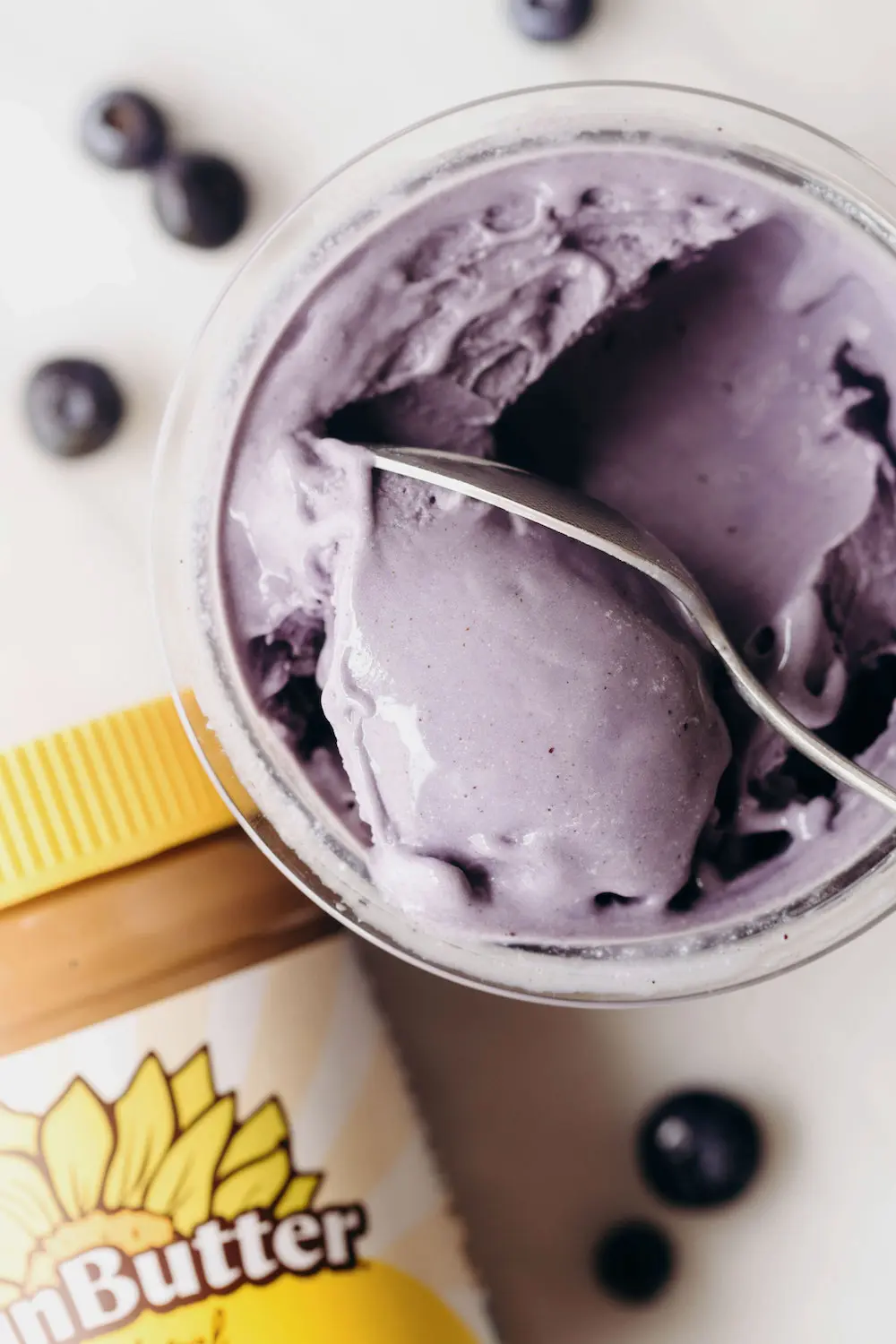Dairy-Free Blueberry Protein Ice Cream