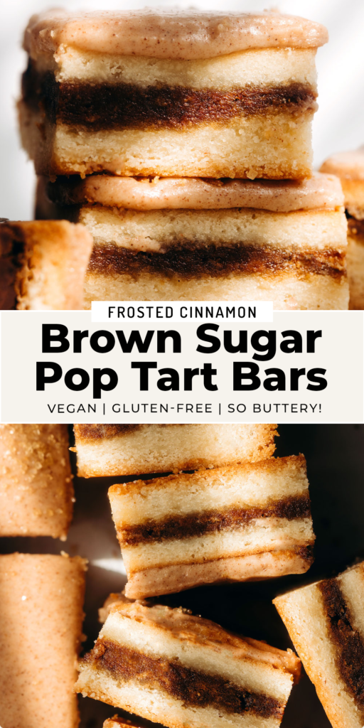 Brown Sugar Cinnamon Pop Tart Bars (vegan + gluten-free) 