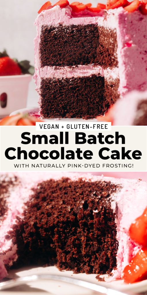 Small Batch Chocolate Layer Cake (vegan + gluten-free)