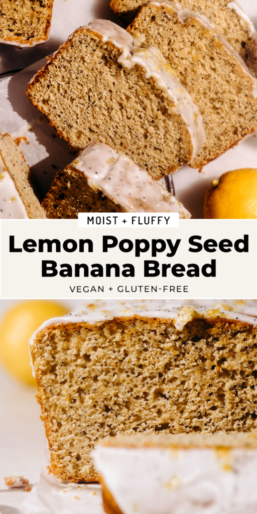 Lemon Poppy Seed Banana Bread (vegan + gluten-free)