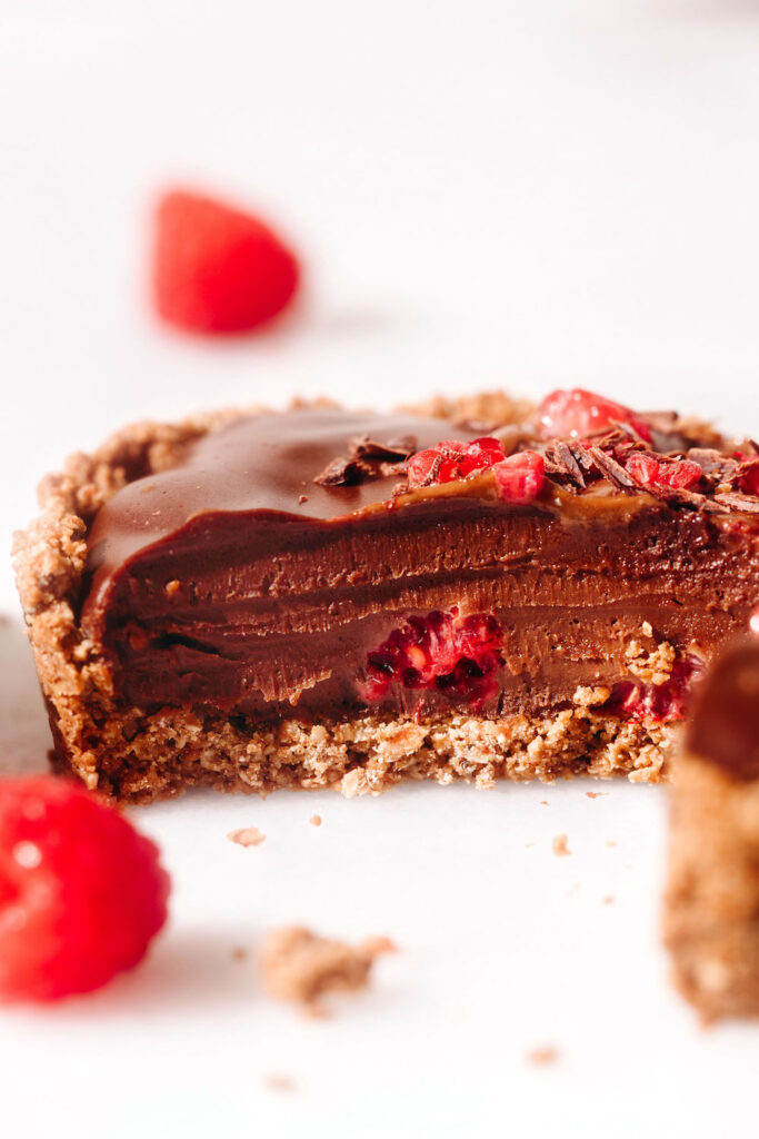 Chocolate Raspberry Tarts (dairy-free) | Feasting on Fruit