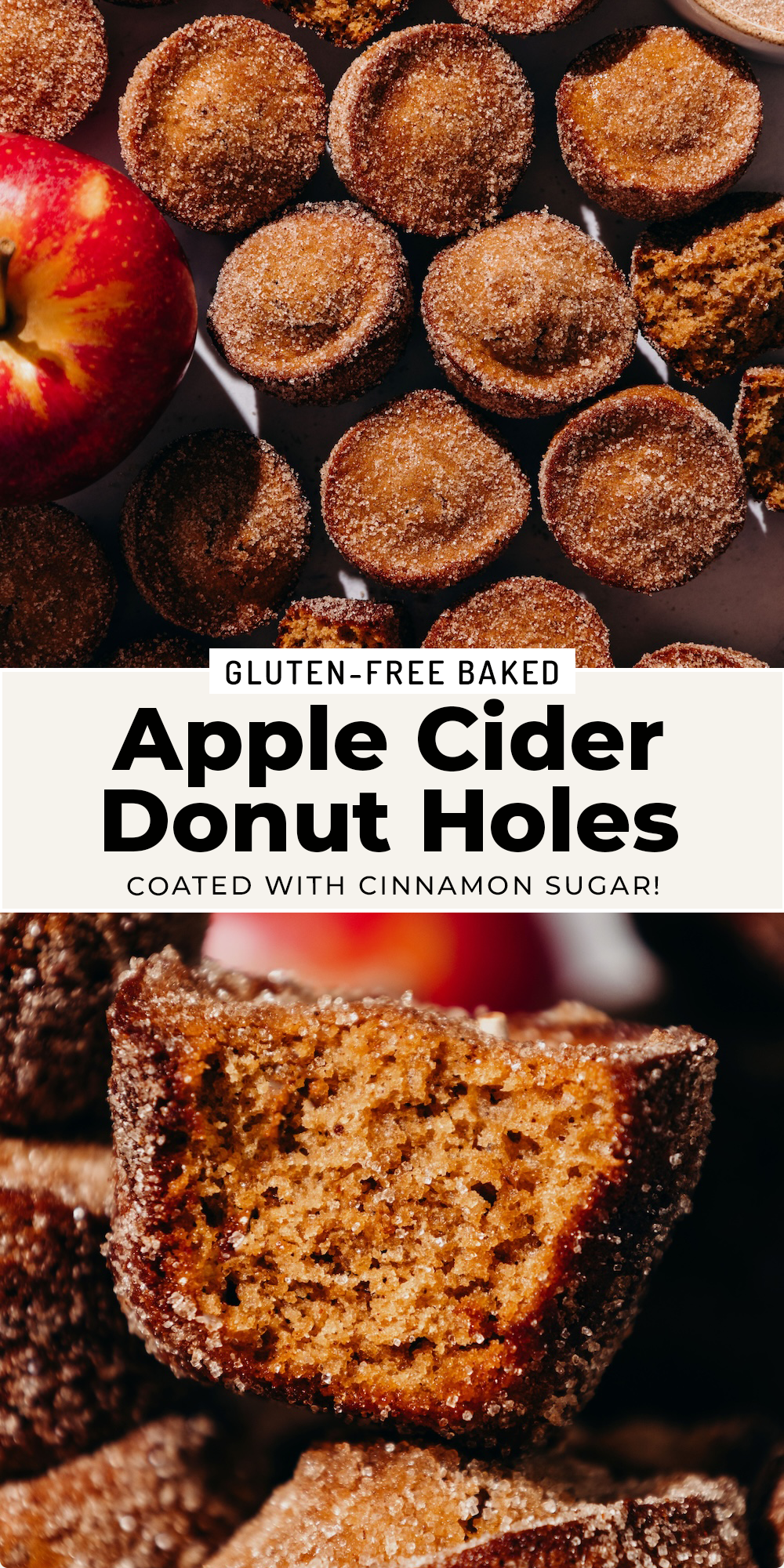 Fluffy Baked Apple Cider Donut Holes (gluten-free) | Feasting on Fruit